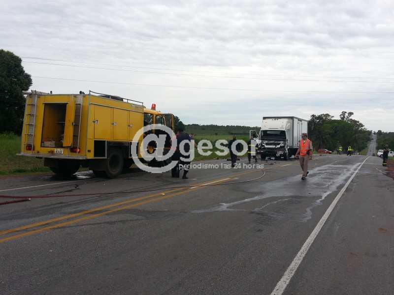 Jefatura de Policía de Soriano dio detalles del siniestro carretero  ocurrido en la mañana de hoy en el kilómetro 276 de la ruta 2.